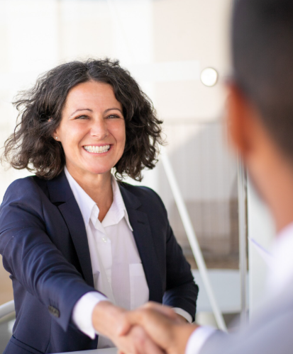 una clienta contenta